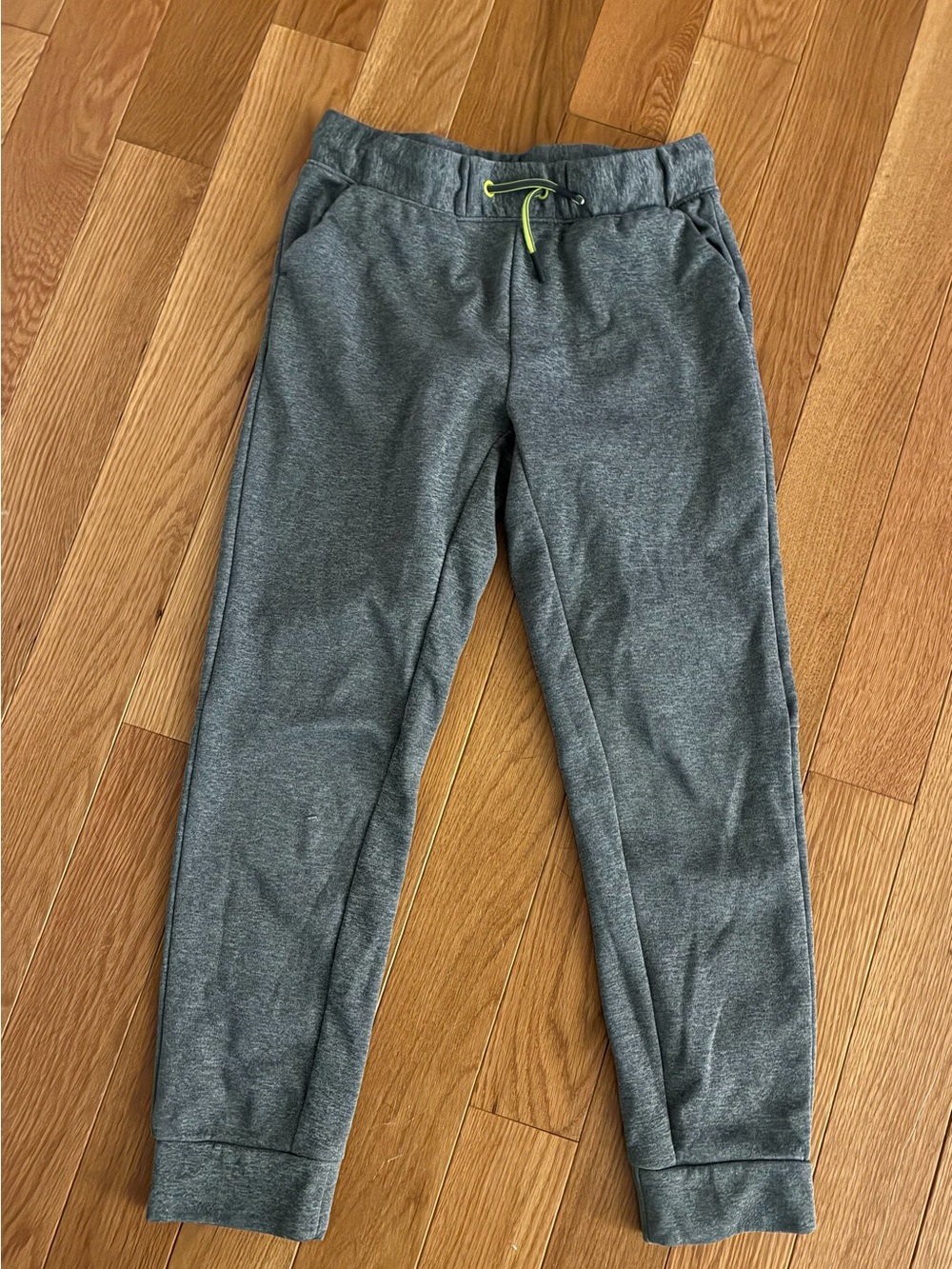 Boys Gray All in Motion Jogger Sweatpants with Drawstring Large 12-14